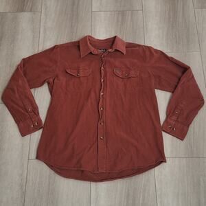 Guide Series LT Red Linen Cotton Short Sleeve Button-Up Shirt Men's Casual
